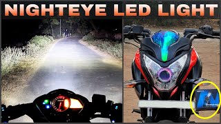 Best NIGHTEYE H4 LED Headlight For all Bike  Bike LED headlight modification onoff switch install [upl. by Tingey]