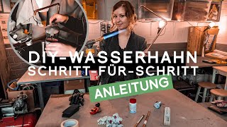 DIY Tutorial Kupfer Wasserhahn für Mini Camper Van günstig einfach selber bauen  Kupferrohr löten [upl. by Enoyrt]