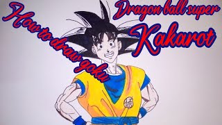 how to draw goku for beginners  how to draw goku step by step  easy drawing ideas for beginner [upl. by Proudfoot]