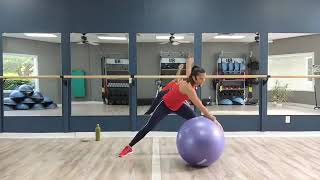 Cardio Ball  full body workout using a stability ball [upl. by Inalaehak]