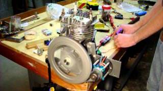 Brushless Starter Motor Test with spark plug [upl. by Harrod178]