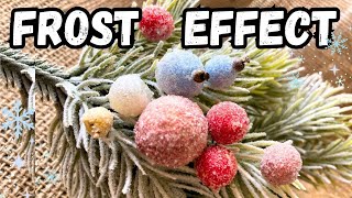 💎StepbyStep Frost Effect on Berries Cones Balls Acorns amp Icicles [upl. by Yrol818]