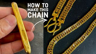 How 24K Gold Chain is Made  Gold Chain Necklace Making [upl. by Arel]