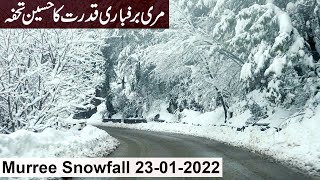 Travel to Murree  Lovely Snowfall during Journey  January 23 2022 [upl. by Yenar]