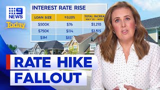 Impact of the interest rate rise on the property market  9 News Australia [upl. by Duyne]