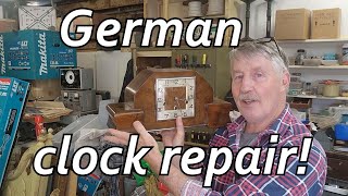 1940s German Mantel Clock Repair  How to Fix a Broken Door amp Get the Chimes Working a bit Better [upl. by Eceela]