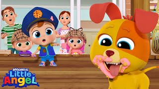 Who Took the Cookie  Little Angel  Food Cartoons amp Nursery Rhymes  Moonbug Kids [upl. by Naelopan]