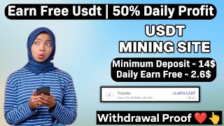 New Usdt Earning Site  USDT Mining Site 2024 Best Investment  Trx Usdt Earning Website [upl. by Grand48]