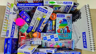 doms stationery collection from the box acrylic colour colour changer pen pencil erasner crayon [upl. by Jaye920]