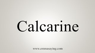 How To Say Calcarine [upl. by Fransisco116]