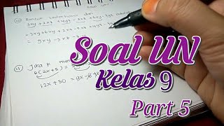 Pembahasan Soal UN Kelas 9 Part 5 [upl. by Kevina]