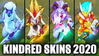 All Kindred Skins Spotlight 2020 League of Legends [upl. by Enelra]