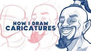 How I Draw CARICATURES  Will Smith Genie [upl. by Sset]