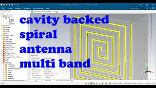 433 and 915 MHz Gradient Balun slot spiral antenna 200 MHz to 6 GHz cst studio suite [upl. by Lohrman]