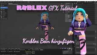 Roblox GFX Tutorial KorbloxBein hinzufügen [upl. by Bettye]