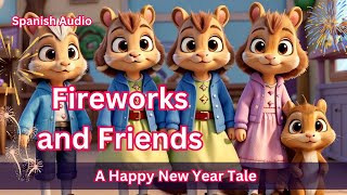 Spanish Bed Time Micro Stories Fireworks and Friends A Happy New Year Tale  Spanish [upl. by Agn76]