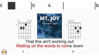 MT JOY Younger Days FCN GUITAR CHORDS amp LYRICS [upl. by Lotte227]