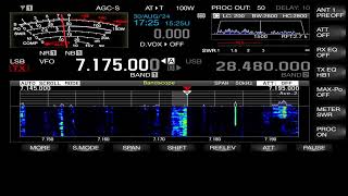 Rx in HF in banda 40m 7070 Khz rx SSB RTX Kenwood TS890s  PST1524VC live [upl. by Karole]