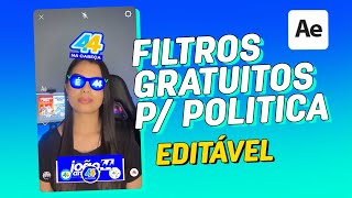 FILTROS GRATUITO P POLITICA EDITÁVEL [upl. by Nyar]