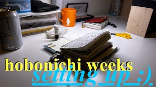 set up my hobonichi weeks process  hobonichiweeks [upl. by Rudin]