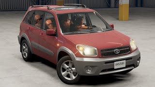 Необычный краштест с манекенами Toyota RAV 4 XA20 в BeamNGdrive [upl. by Ardnad]