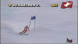 Vreni Schneider wins giantslalom Kranjska Gora 1991 [upl. by Hoffer]