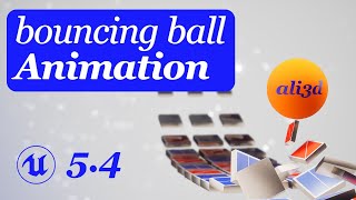 Bouncing Ball Mograph Animation in UE 54 full step by step tutorial [upl. by Elatsyrk]