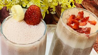 Strawberry Smoothie  Strawberry Banana Smoothie  Chocolate Smoothie  Saman Food Secrets [upl. by Mccready]