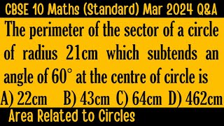 CBSE 10 Maths Standard  Area Related to Circles  Mar 2024  ShibuTeaches [upl. by Groome]