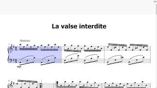 Piano Bar  Romance La valse interdite  Sync scoreflowingscore9976 [upl. by Inalaek]