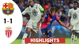 AS Monaco vs Barcelona 11  Match Highlights  UEFA Champions league [upl. by Duston]