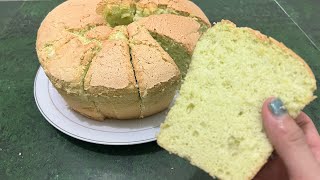 Resep Chiffon cake pandan tanpa baking powder dan baking soda super lembut  sifon pandan [upl. by Nlycaj836]