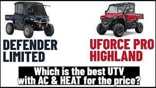 CFMOTO U10 PRO HIGHLAND VS CAN AM DEFENDER LTD  features and price [upl. by Acirfa]