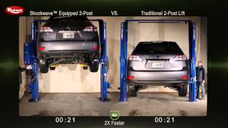 Shockwave Equipped 2Post Lift Speed Comparison  Lexus [upl. by Yemiaj]