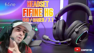 MELHOR HEADSET GAMER  Novo FIFINE H6 AMPLIGAME 71 headset fifine h6 [upl. by Aynnek325]