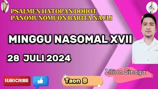 Psalmen Hatopan 28 Juli 2024 Minggu Nasomal XVII Taon B Lilian Sinaga [upl. by Dehlia161]