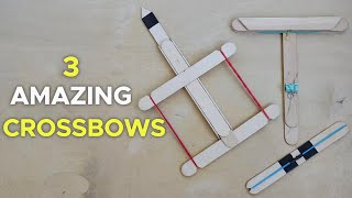 Top 3 Amazing Crossbows  DIY [upl. by Ailedroc]