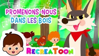 Promenonsnous dans les bois  comptines et chansons pour enfants  comptine bébé [upl. by Htebezile]