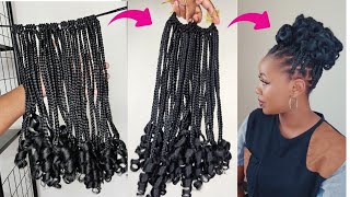 DIY crochet box braids with curly ends [upl. by Yekcim487]