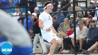 Virginia wins 2022 NCAA mens tennis championship  Match point [upl. by Enomyar]