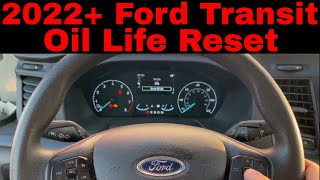 2022 Ford Transit Oil Reset [upl. by Aleuqahs]