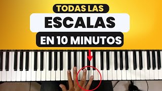 APRENDE Todas Las ESCALAS En 10 Minutos  Piano o Teclado [upl. by Bascio504]