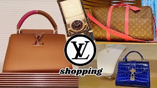 whats NEW at LOUIS VUITTON  👁 come LV SHOPPING with me 👁 NEW LV BAGS 👁 LV LUGGAGE 👁 LV MENSWEAR [upl. by Ycnej]