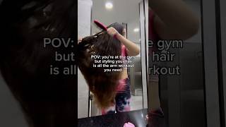 Styling my hair  arm day💪hairstyle hair longhair hairstyletutorial [upl. by Ranna]