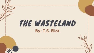 Analysis of the poem The Wasteland by TS Eliot Part 1 [upl. by Natanoj856]