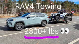 2019  2024 Toyota RAV4 hybrid towing test [upl. by Rifkin]