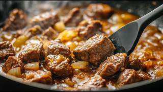 Delicious Beef Goulash with Onions A Simple Recipe You’ll Love [upl. by Ellimak]