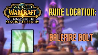 How to get Balefire Bolt  WoW SoD Phase 3 [upl. by Aicil]