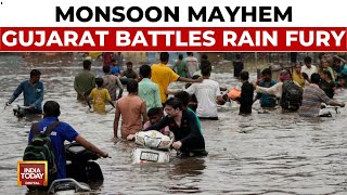 Monsoon Mayhem Incessant Rainfall Wreaks Havoc Floods Inundate Gujarat Cities  India Today [upl. by Narag762]