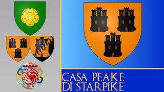 Gli Araldi di Westeros Tre Castelli di Tenebra Casa Peake di Starpike [upl. by Annayak]